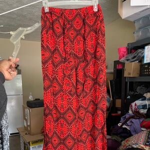 abstract straight leg pants